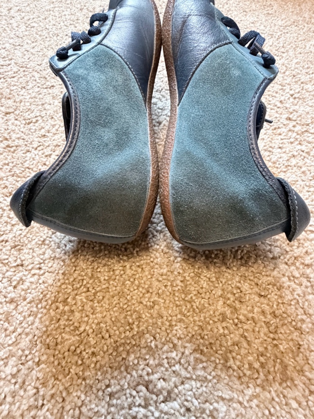 Puma Men’s Teal and Navy Suede Low-Top Sneakers - Picture 7 of 7